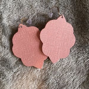 Blush Leather Earrings